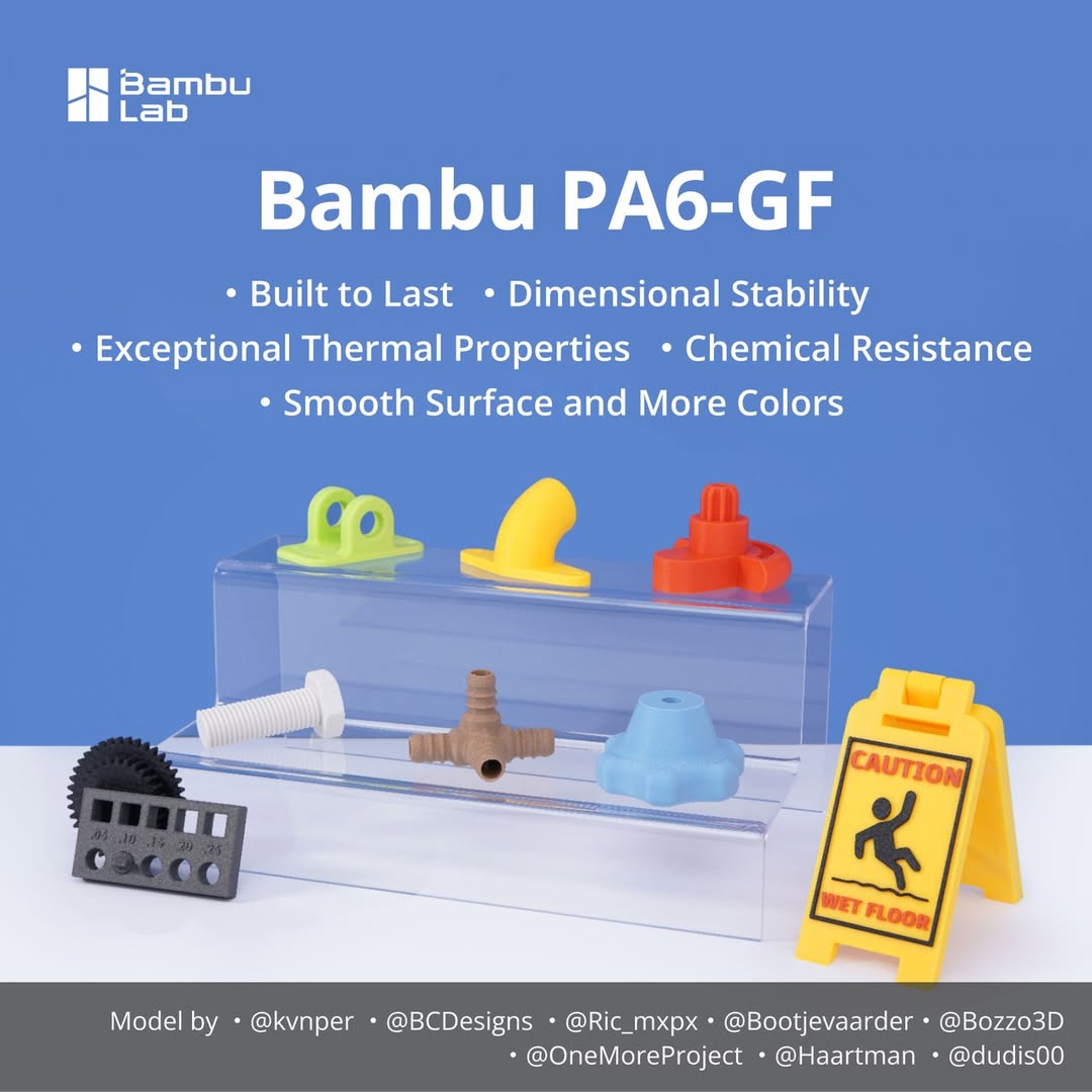 3D Printing Nylon - PA6-GF for Bambu Lab Glass Fiber