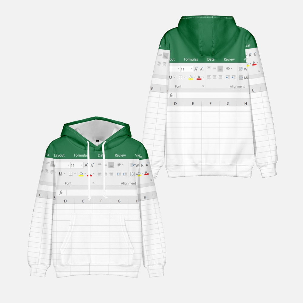 Casual Excel Hoodie For Men An - 3D Printing Online Service recension och pris
